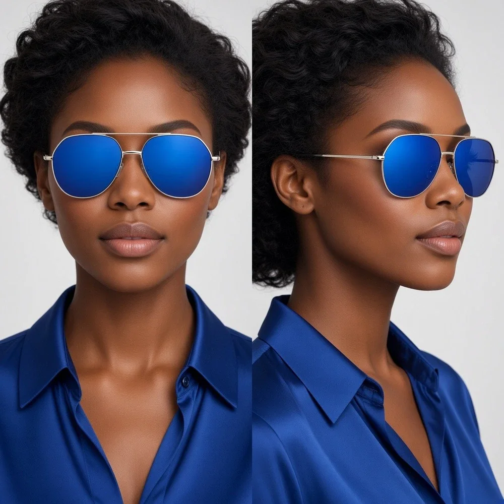 Futuristic Festival Summer Statement Cyber Y2K Mirror Lens Streetwear Glam Women